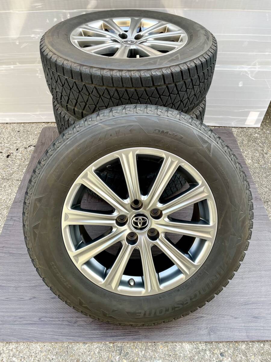 レクサス LEXUS NX 純正 タイヤ ホイール 4本セット トヨタエンブレム付き 225/65R17 ハリアー RAV4 ヴァンガード C2501013 BLIZZAK DM-V2拍卖
