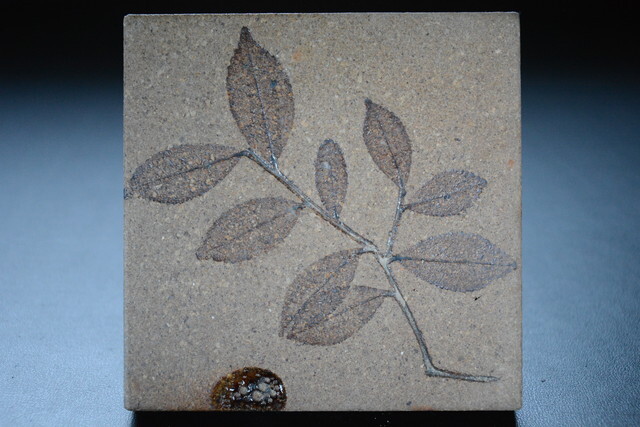 古いタイル? 0124-1 検索用語→A10昭和レトロアンティークヴィンテージ古道具美濃瀬戸古民芸花台花器敷板茶道具拍卖