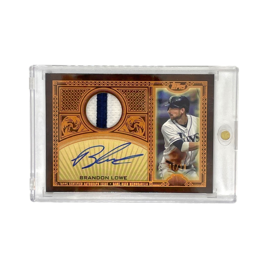 TOPPS MLBカード REVERENCE AUTOGRAPHED PATCH BRANDON LOWE 07/10 #TRAP-BL 中古 3拍卖