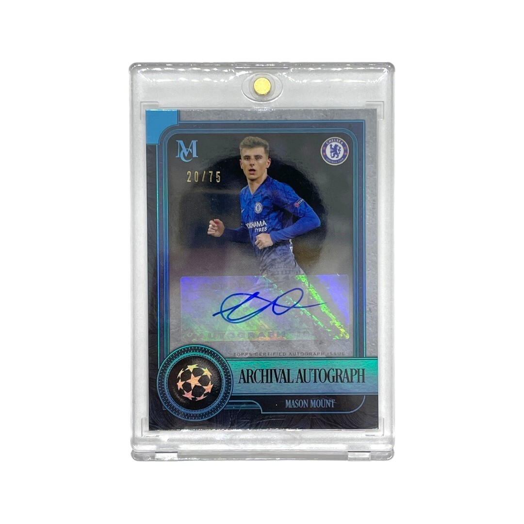 TOPPS サッカーカード MUSEUM COLLECTION ARCHIVAL AUTOGRAPH MASON MOUNT CHELSEA 20/75 #AA-MM 中古 3拍卖