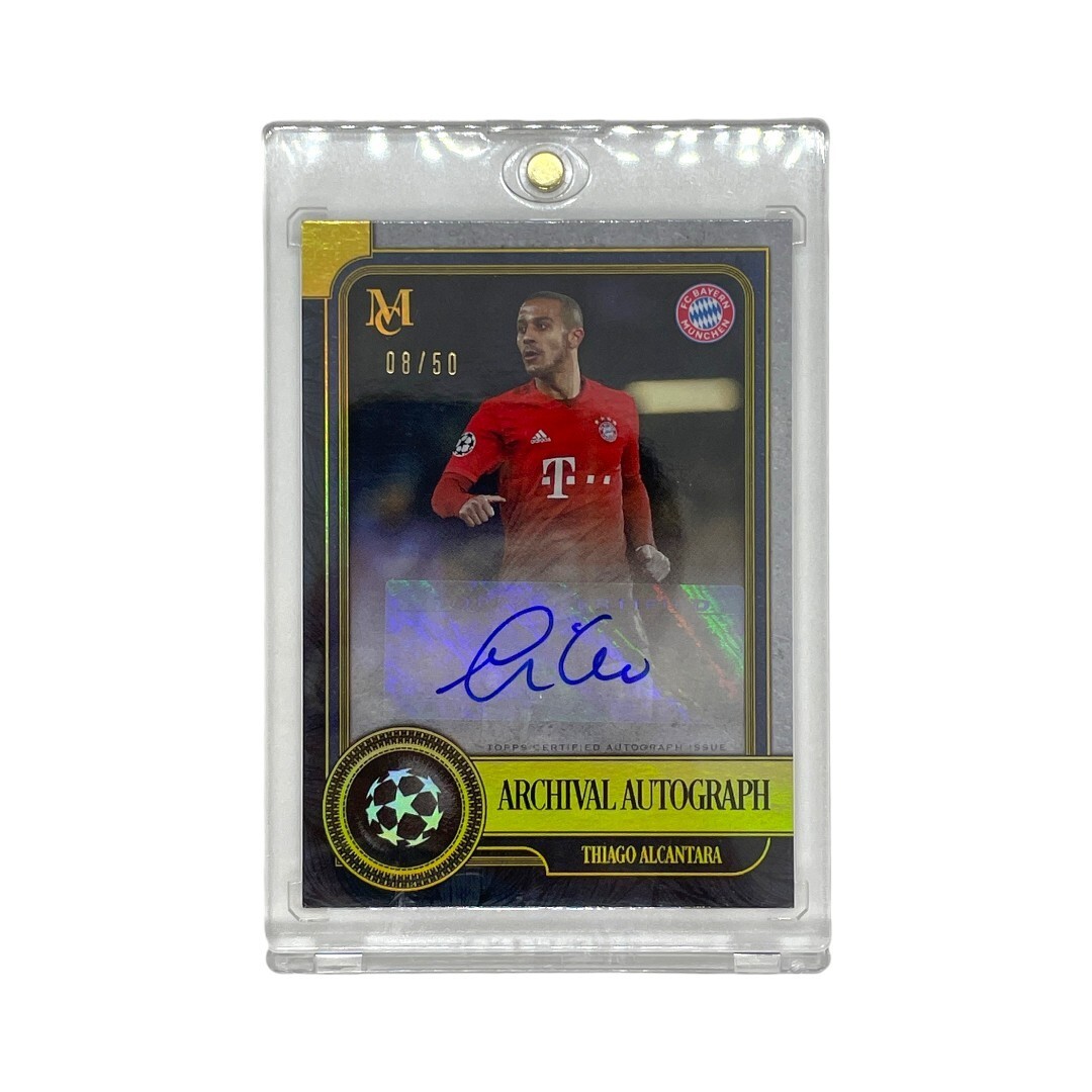 TOPPS サッカーカード MUSEUM COLLECTION ARCHIVAL AUTOGRAPH THIAGO ALCANTARA BAYERN MUNCHEN 08/50 #AA-TA 中古 3拍卖
