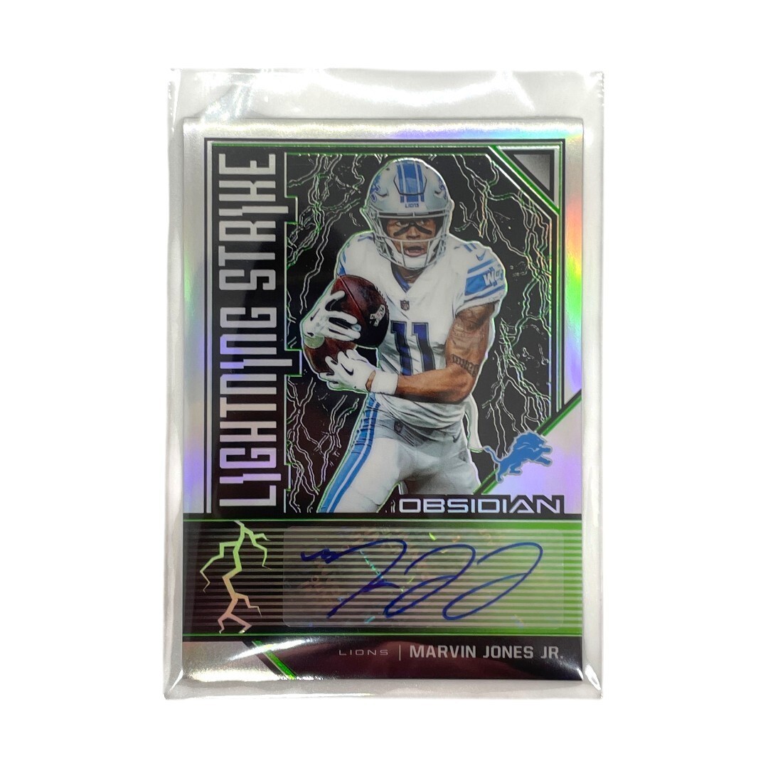 PANINI NFLカード OBSIDIAN LIGHTNING STRIKE MARVIN JONES JR. DETROIT LIONS 22/25 #LS-MJO 中古 3拍卖