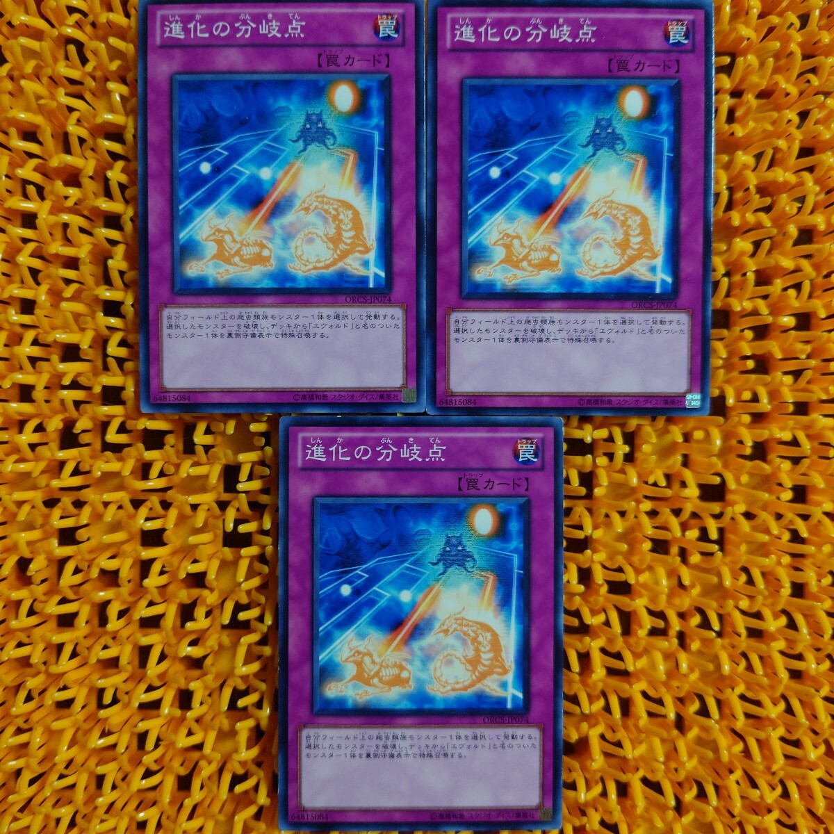 遊戯王 傷あり 進化の分岐点 3枚拍卖