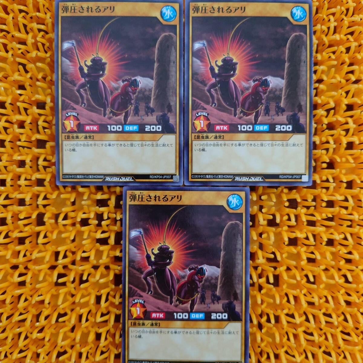 遊戯王 傷あり 弾圧されるアリ 3枚拍卖