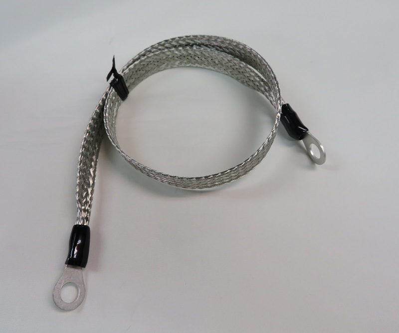 平編みアース線 8mm(R8-8)-8mm(R8-8)端子付き  50cm拍卖