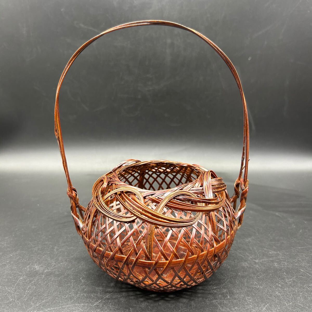竹製 竹細工 竹籠 花籠 竹工芸 竹編 竹かご ツ2-6拍卖