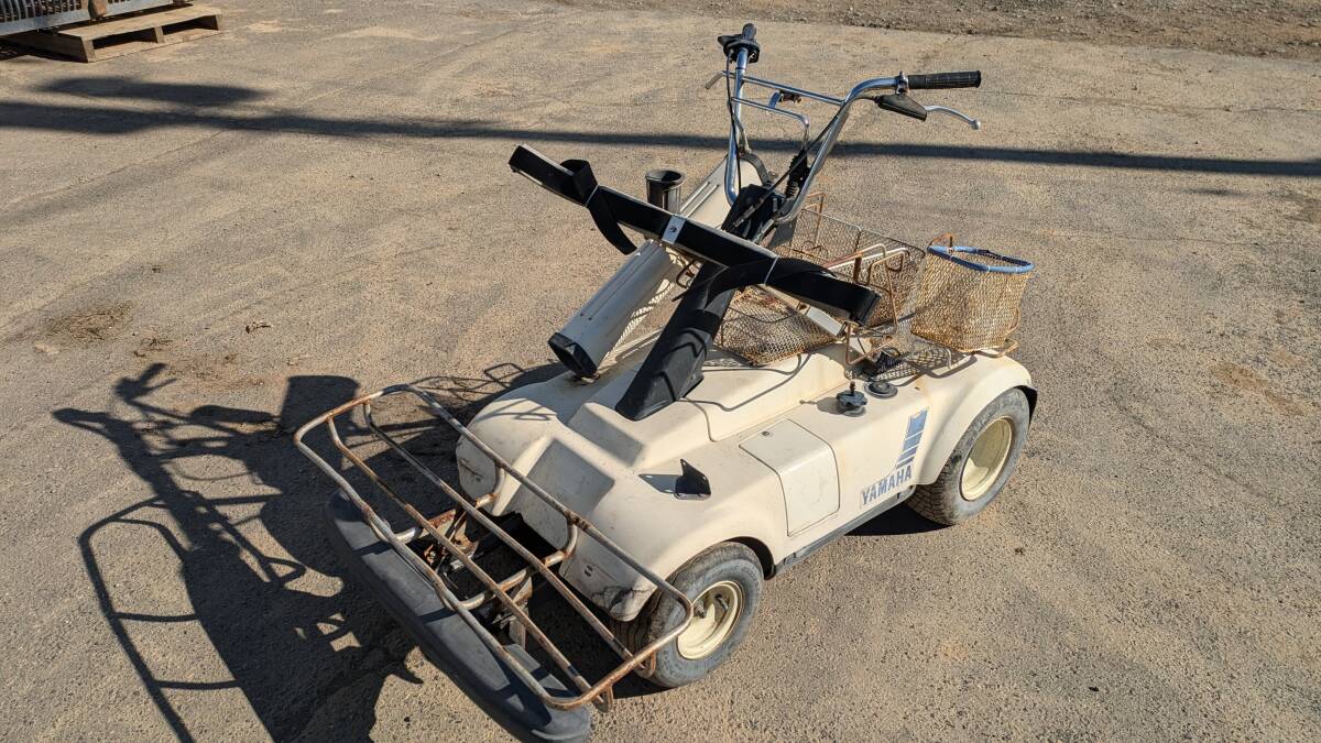 近郊配送無料★動作確認済★1人立ち乗りキャディーゴルフカート ターフメイト ヤマハ ガソリンエンジン 北海道 十勝 帯広 道東 農家 酪農拍卖