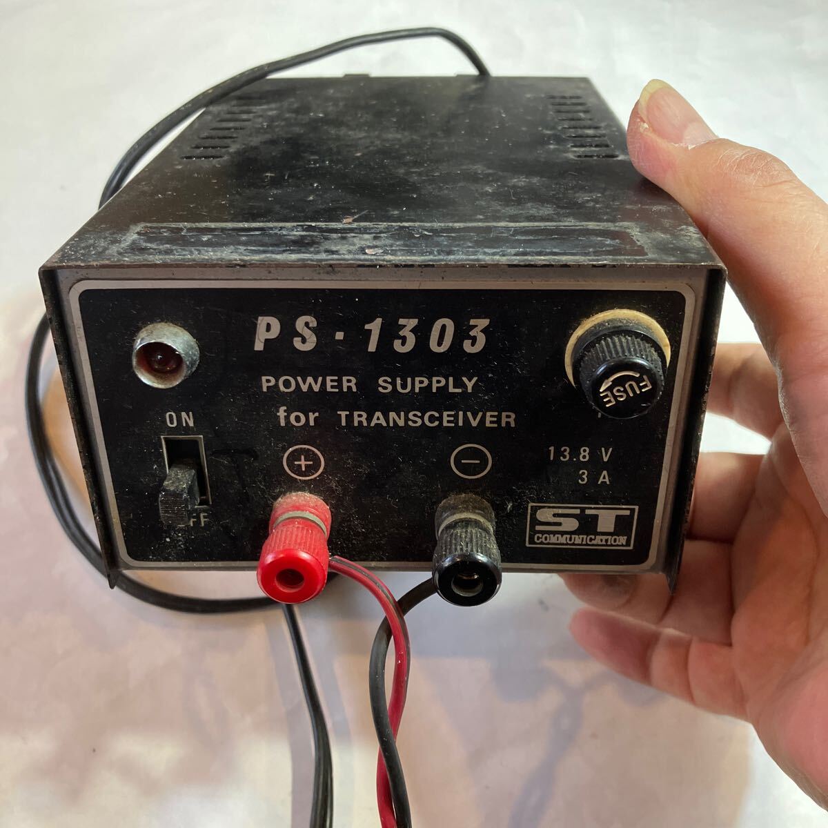PS-1303 POWER SUPPLY FOR TRANSCEIVER 13.8V 3A 電源が入ること確認済み コード付き拍卖