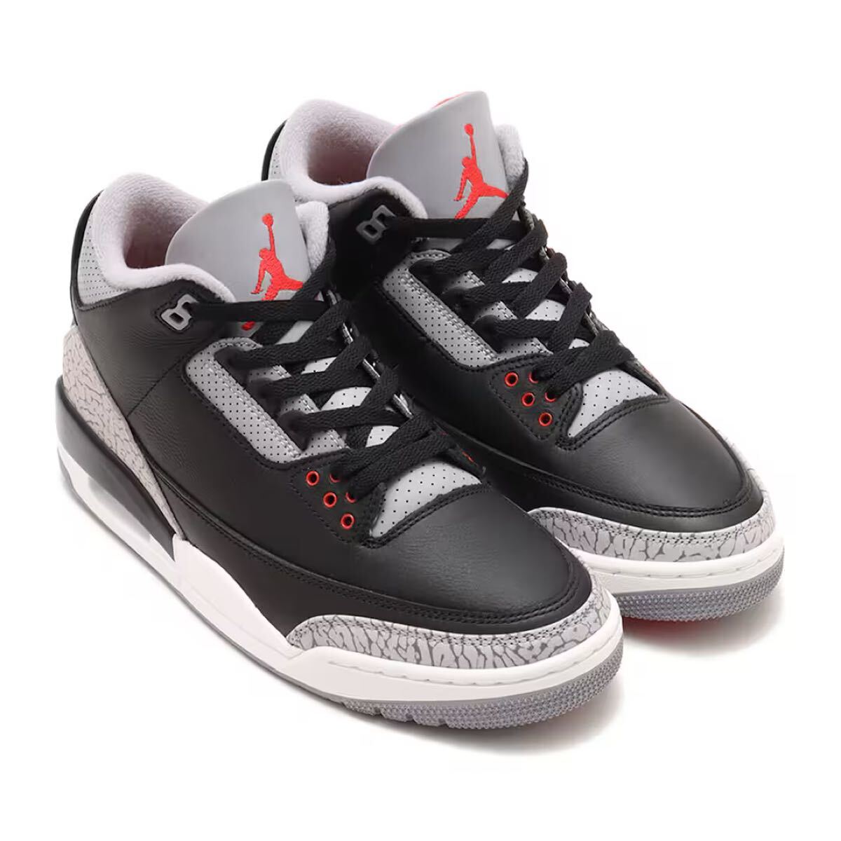 NIKE AIR JORDAN 3 RETRO OG BLACK CEMENT 2024 ジョーダン 3 レトロ ブラックセメント DN3707 010 26.5cm US8.5 新品 国内正規品 atmos拍卖