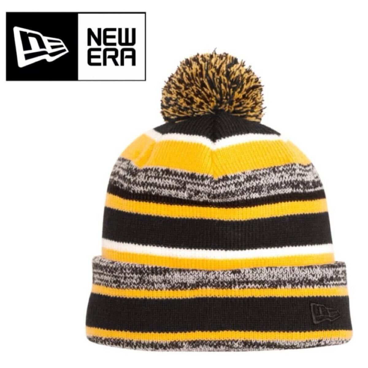 ニューエラ ニット帽 ビーニー NE902 ブラック/ゴールド サイドロゴ 帽子 裏起毛 メンズ レディース 男女 NEWERA SIDELINE BEANIE 新品拍卖