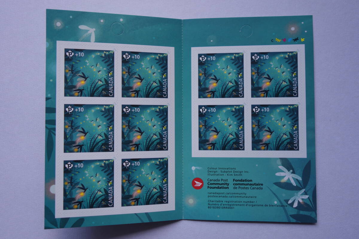 外国切手: カナダ切手 「カナダ郵政コミュニティー財団」付加金付き 10面切手帳 未使用拍卖