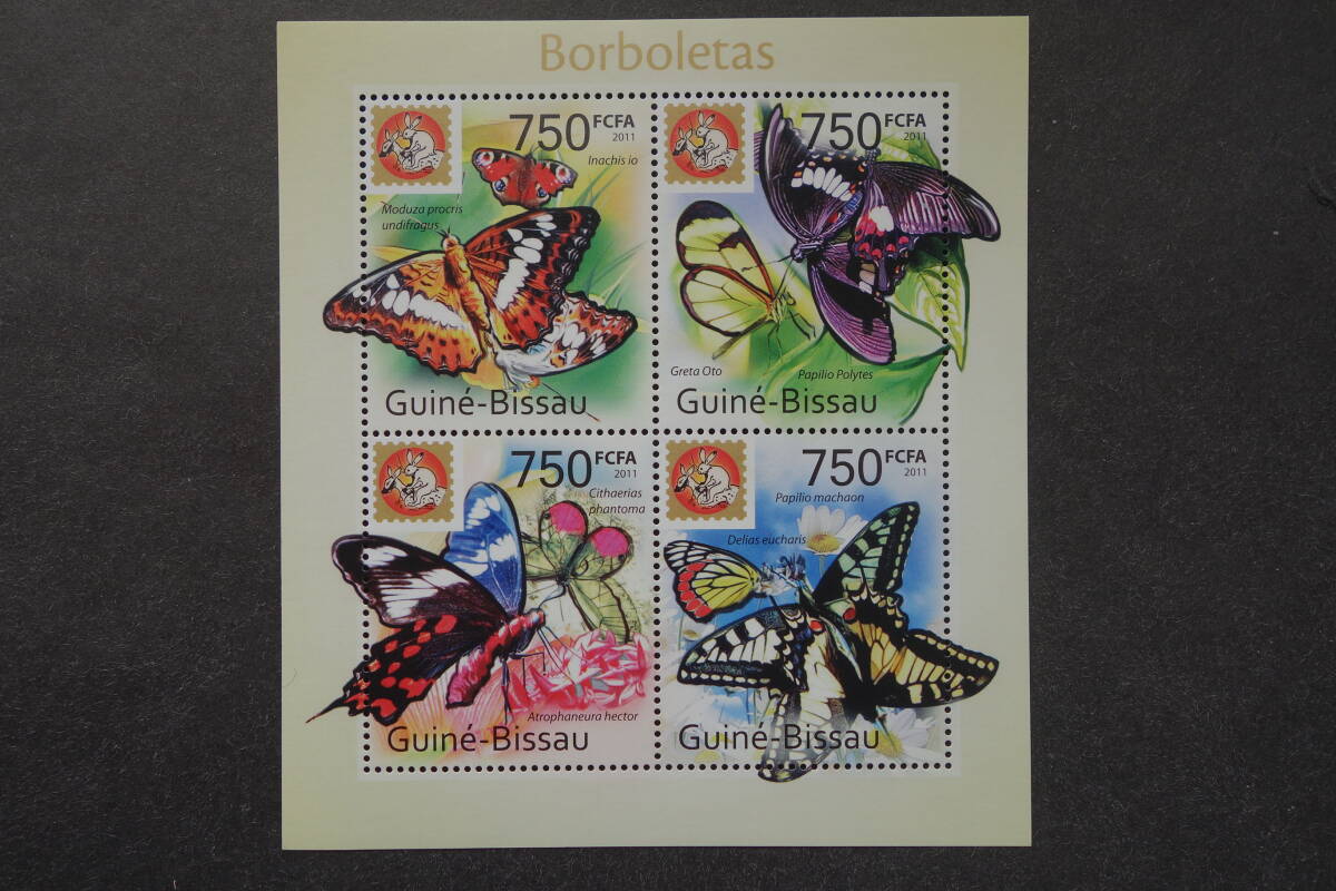 外国切手: ギニアビサウ切手 「日本国際切手展2011・PHILA NIPPON'11 」4種m/s 未使用拍卖