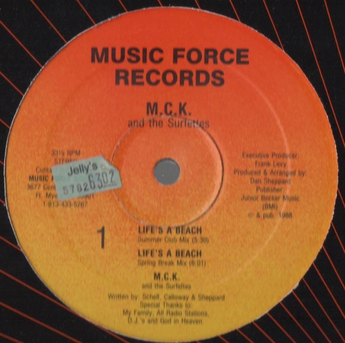 【廃盤12inch】M.C.K. And The Surfettes / Life's A Beach拍卖