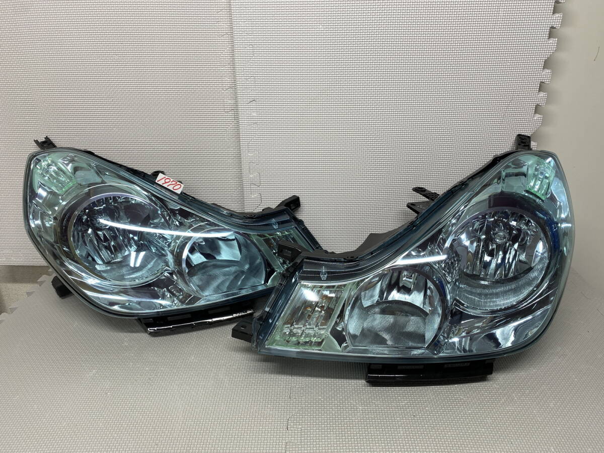 1777 * スモーク * ウィングロード Y12 ヘッドライト 左右 イチコー 1777 ハロゲン レべ付 拍卖