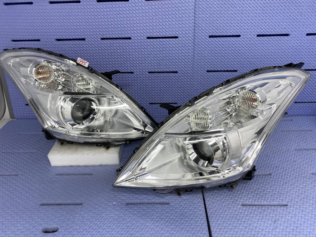 1995 * 美品 スイフト ZC72S ヘッドライト 左右 セット キセノン HID レベ付 メッキ スタンレー P9120 拍卖