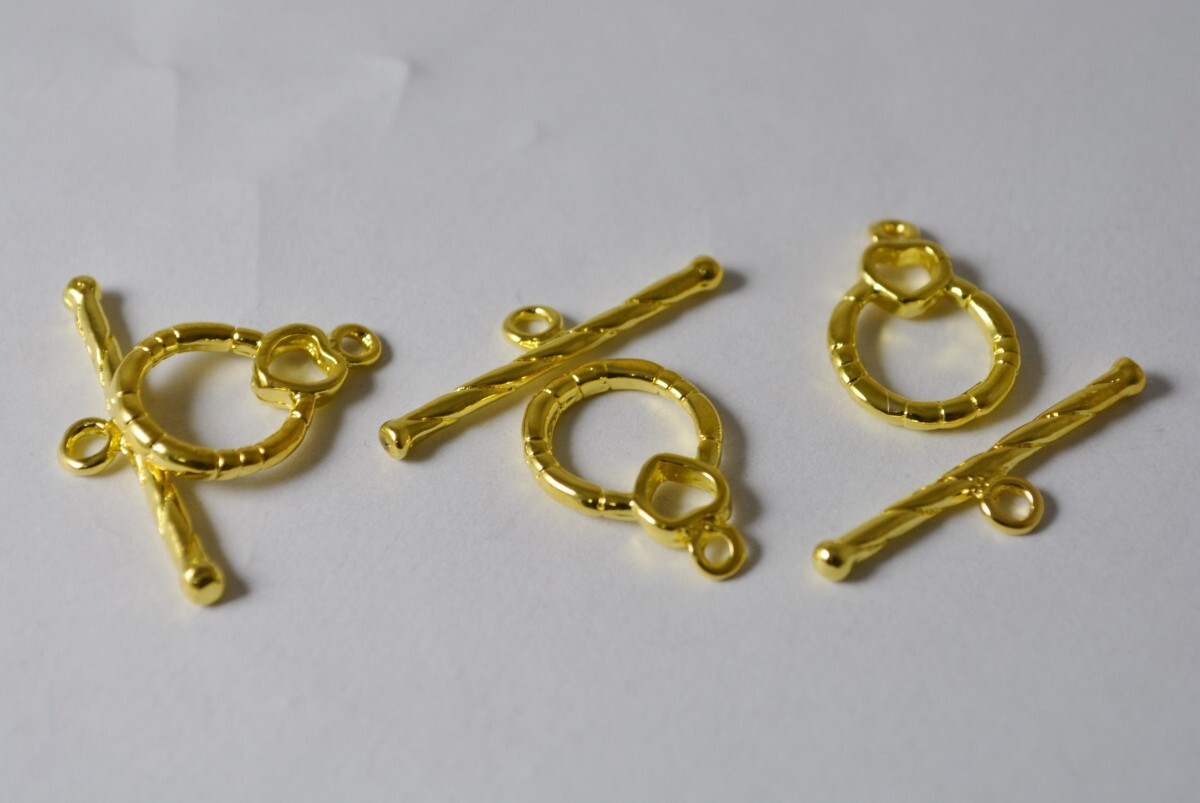 ジョイントパーツ マンテル ハート&リング ゴールド 18mm 3個セット ビーズクラブ拍卖