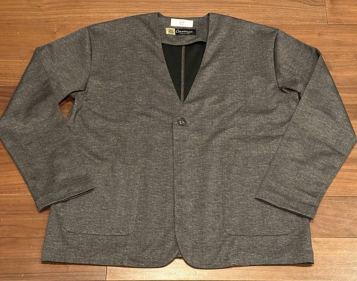 417 EDIFICE CARREMAN 1ボタンカーディガン グレー L拍卖