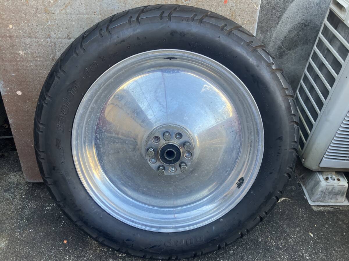 再値下げ 当時物 アルミディッシュ 3.00-16 ショベル ショベリジ エボ パン ナックル チョッパー サバイバー拍卖