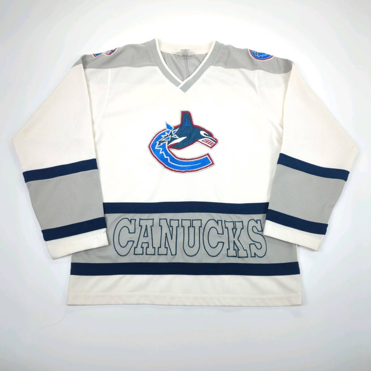 G/L MightyMac NHL ゲームシャツ バンクーバー・カナックス メッシュ ホワイト sw1051拍卖