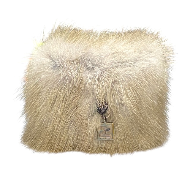 FENDI フェンディ リストバンド バングル アクセサリー 小物 ファー メタル グレー系拍卖