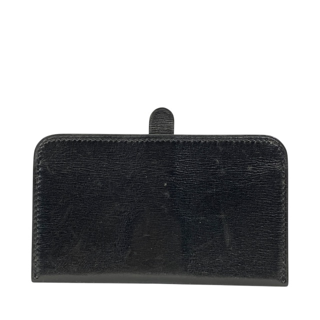 HERMES エルメス カードケース 名刺入れ パスケース コンパクト スムースレザー ブラック 2N刻印拍卖