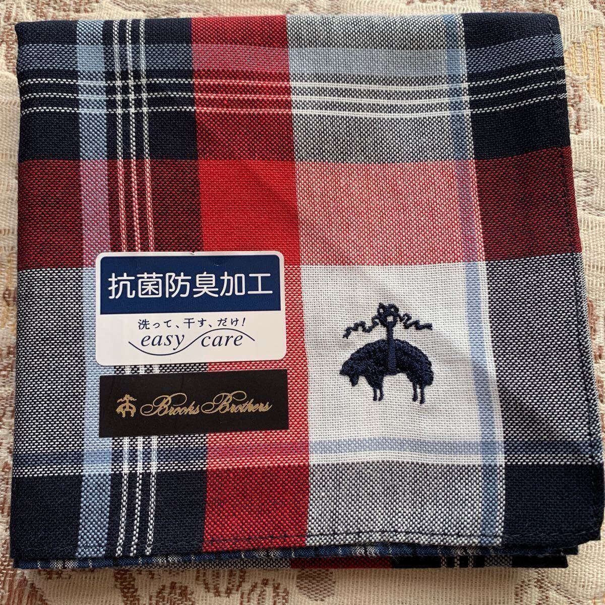ブルックスブラザーズ ハンカチ easy care 抗菌防臭加工 未使用A拍卖