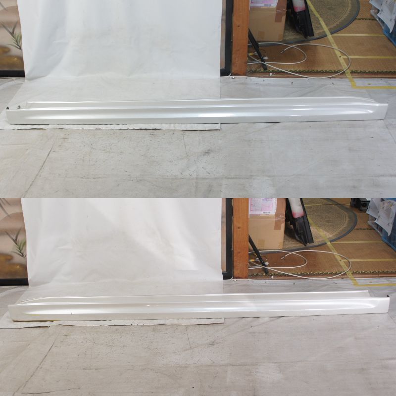 左右セット サイドステップ 37J ホワイト BR9 前期 A型 レガシィTW外し サイドスカート スバル 純正 参考 96051AJ030WU 96051AJ020WU@9944s拍卖