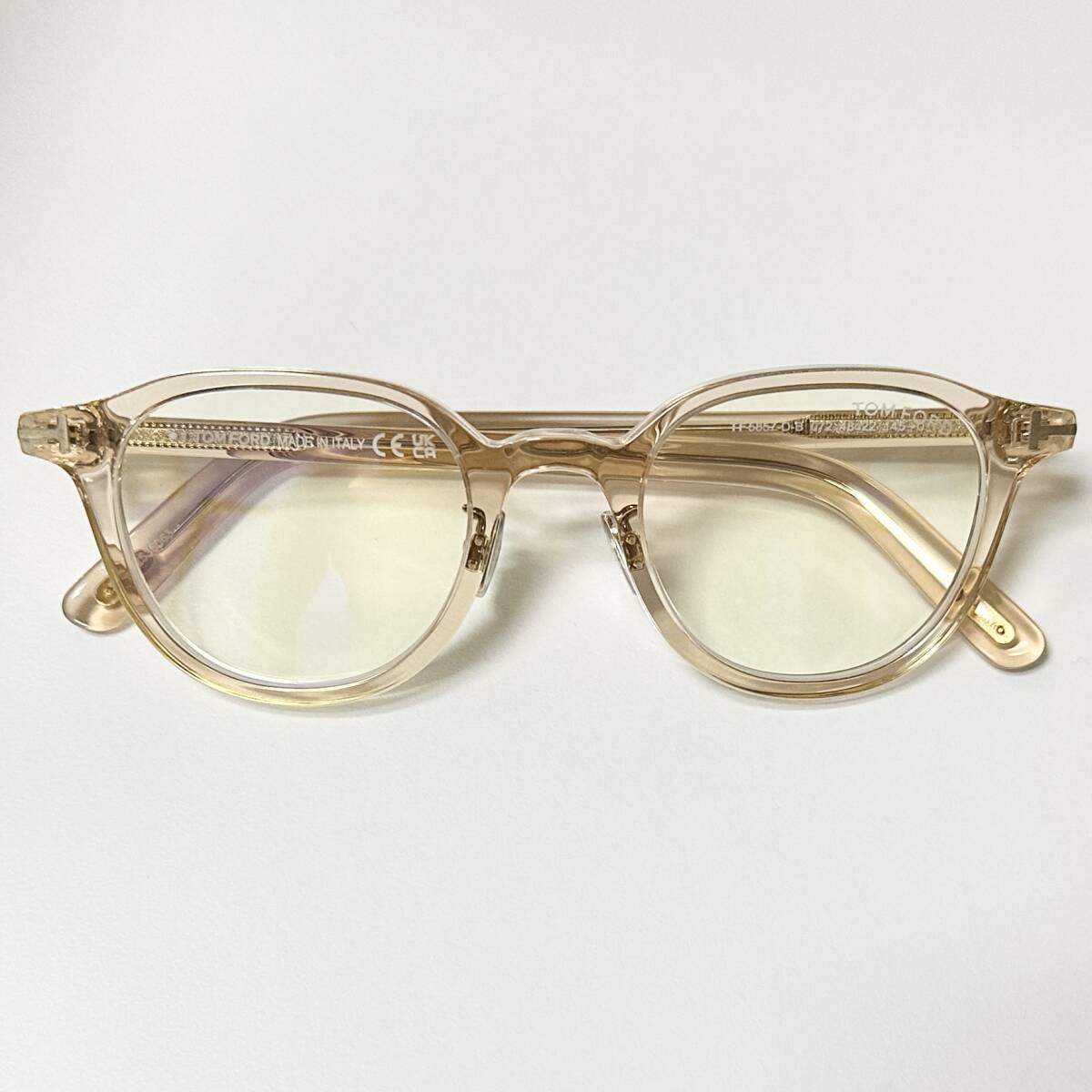 純正新品 イタリア製 TOM FORD FT5857 072 アジアンフィット 純正ケース・クロス付き トムフォード メガネ 送料無料 TF5857拍卖