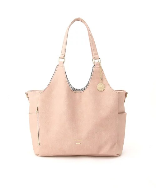 新品未使用タグ付★ピンク*くったりトートバッグ*ショルダーバッグ*多ポケット★定価6,490円★Via Demizon拍卖