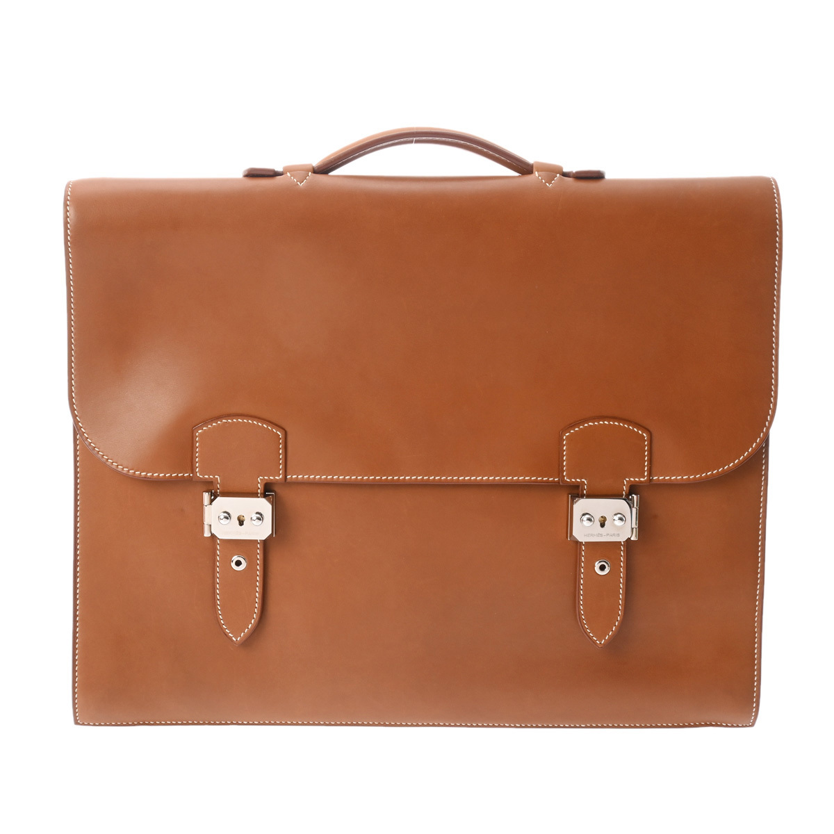 HERMES エルメス サックアデペッシュ 41 フォーブ □H刻印(2004年頃) メンズ ヴォーバレニア ビジネスバッグ ABランク 中古 銀蔵拍卖