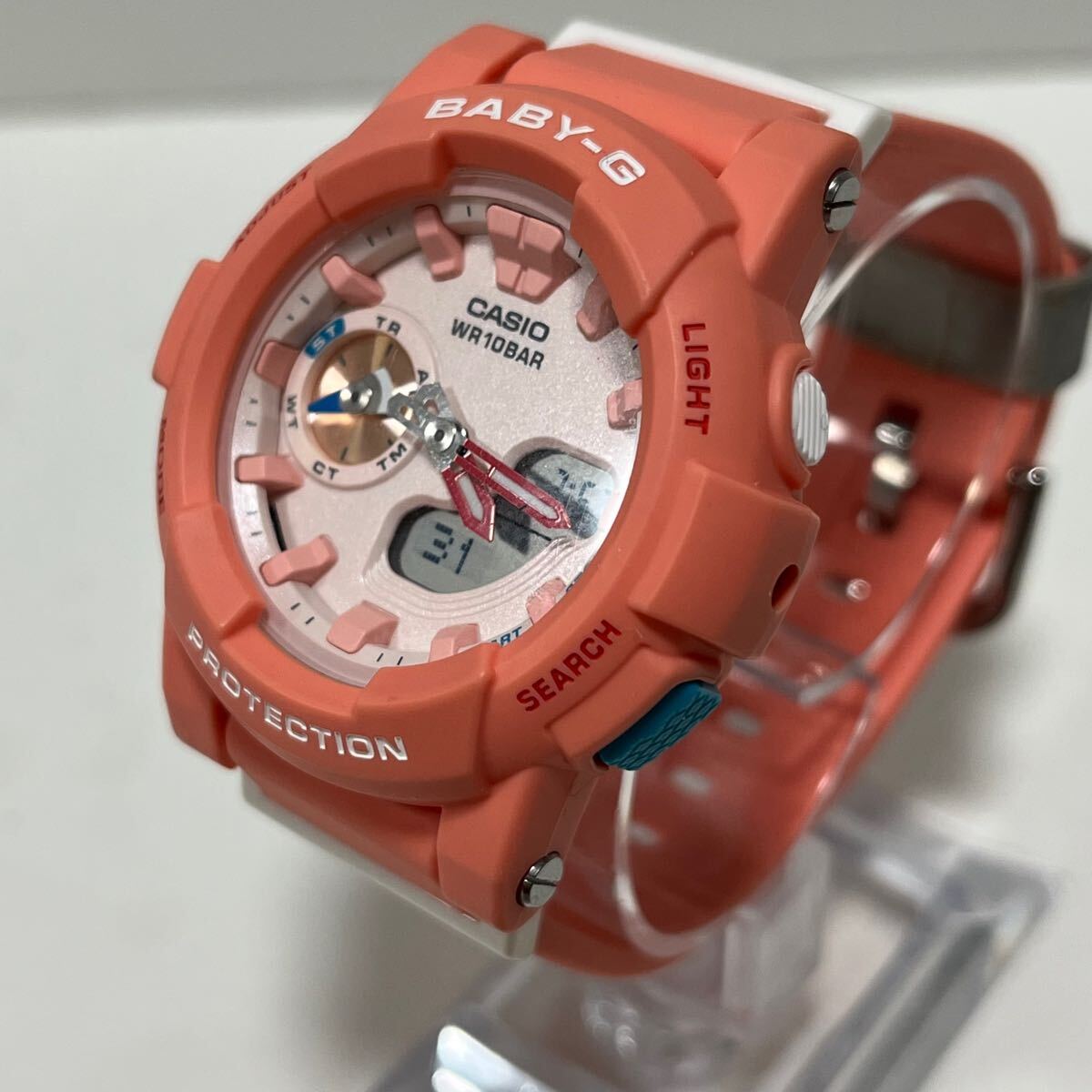 カシオ CASIO Baby-G BGA-185-4AJF ピンク オレンジ Gショック 腕時計 アナデジ拍卖