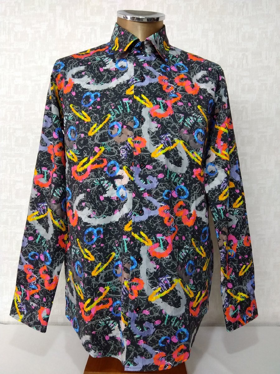 シャツ 55%OFF アンジェロ・パジェロ 秋冬物 プリント カラオケ 衣装(L)送料無料 新品拍卖