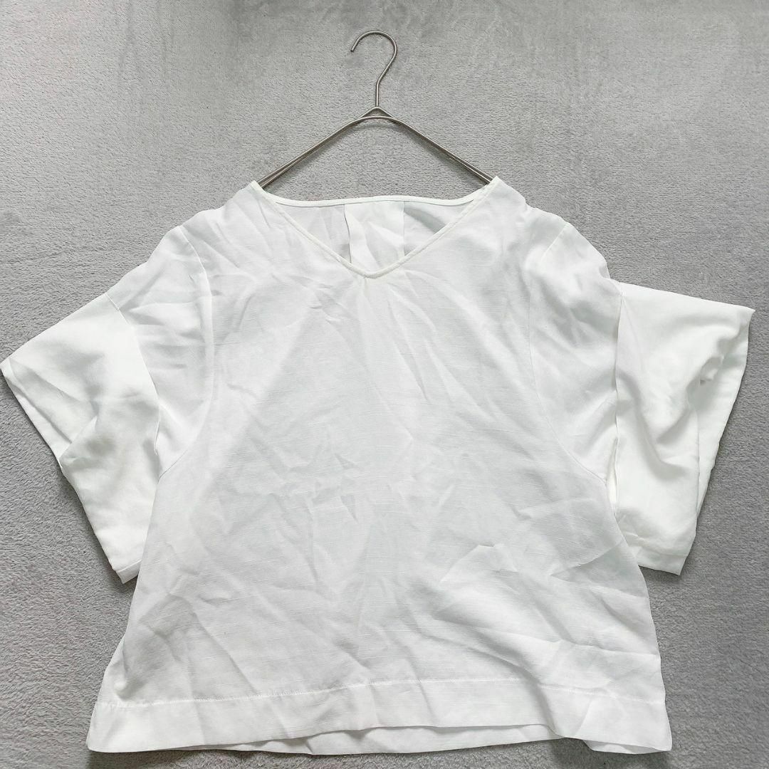 【She mo shelly】 (F) 無地 トップス 五分丈 ブラウス シャツ カットソー拍卖