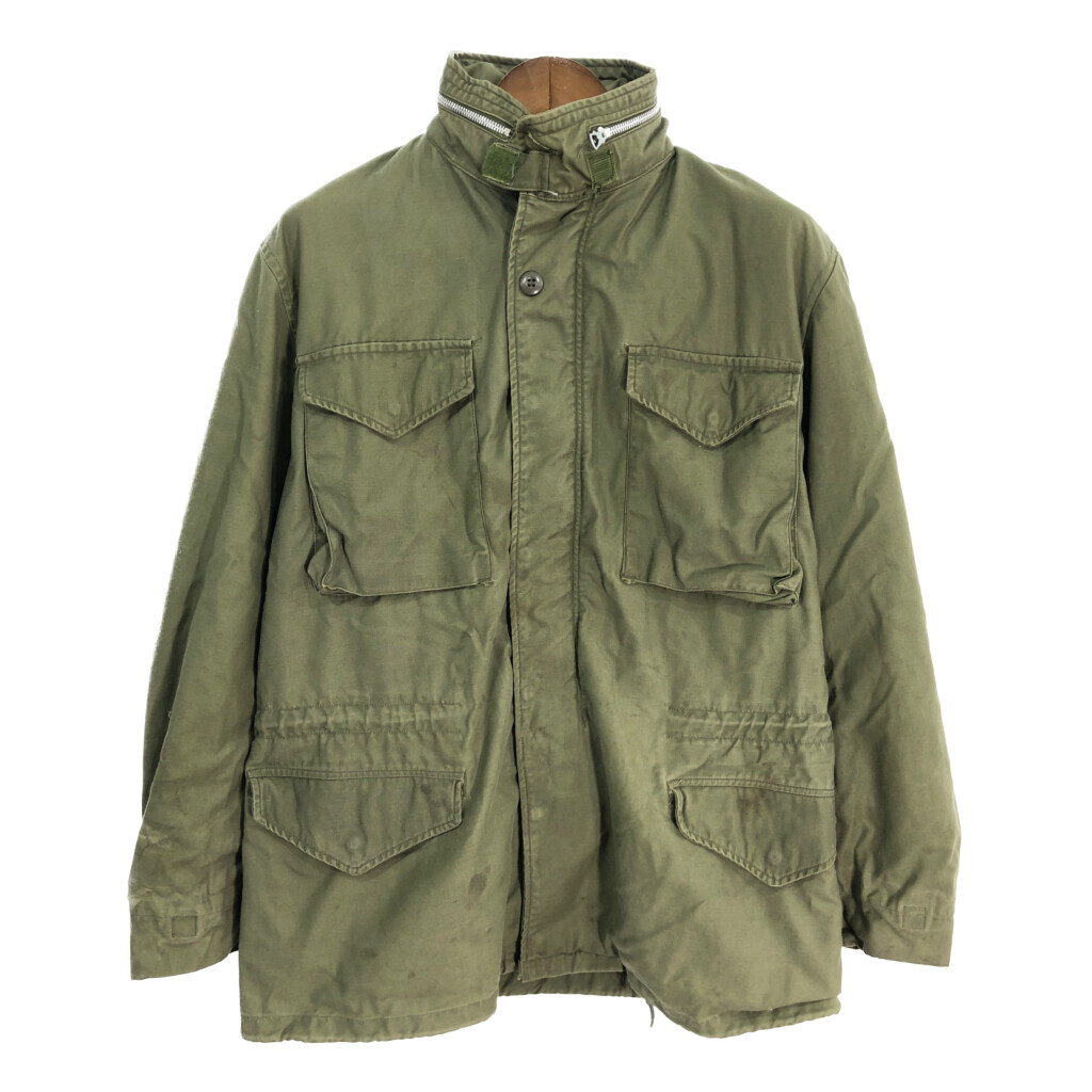 60年代 米軍実物 U.S.ARMY M-65 フィールドジャケット 2nd ヴィンテージ ミリタリー オリーブ (メンズ MEDIUM LONG) 中古 古着 S8129拍卖