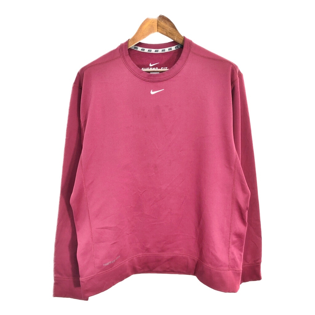 NIKE ナイキ センターロゴ スウェット スポーツ ワンポイントロゴ レッド (メンズ L) 中古 古着 S8596拍卖