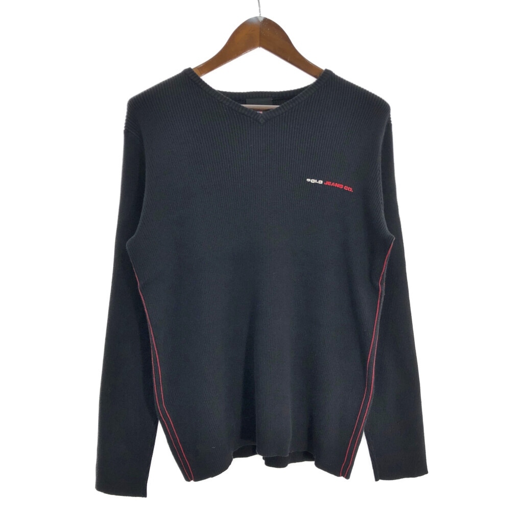 POLO JEANS ポロジーンズ リブニット コットンセーター ラルフローレン ブラック (メンズ L) 中古 古着 S8956拍卖