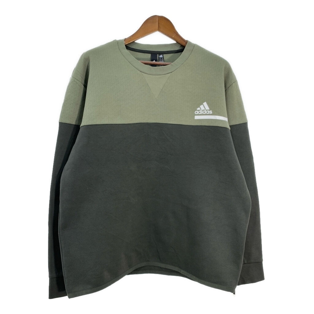adidas アディダス スウェット スポーツ ワンポイントロゴ グリーン (メンズ XL) 中古 古着 S9447拍卖