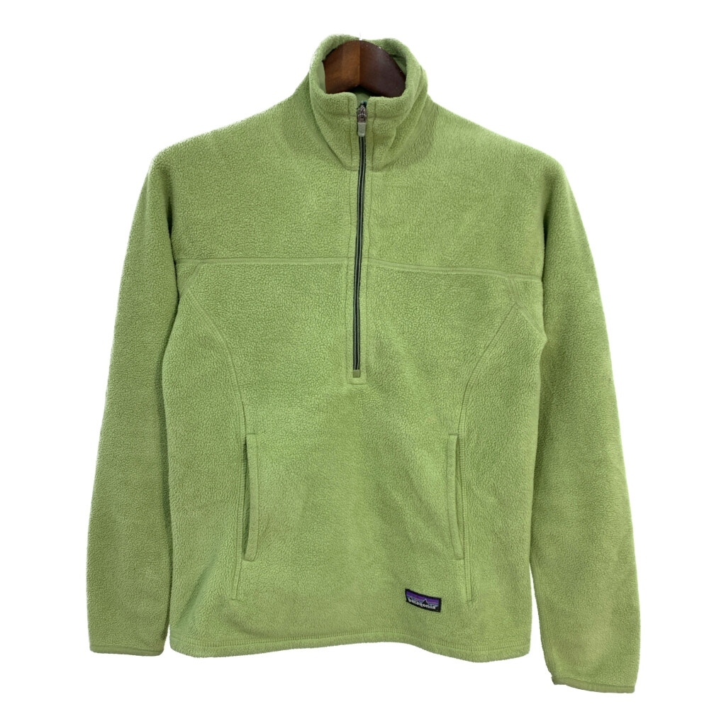 patagonia パタゴニア SYNCHILLA シンチラ ハーフジップ フリースジャケット アウトドア ライトグリーン (レディース S) 中古 古着 S9582拍卖