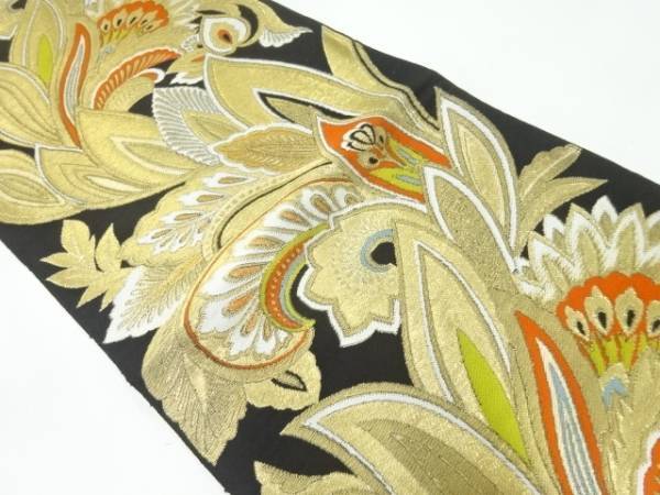 ys7259226; 宗sou 花更紗模様織出し袋帯(材料)【アンティーク】【着】拍卖