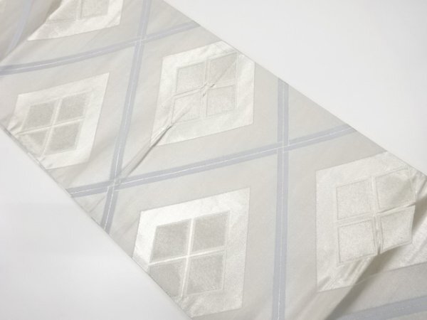 ys7263230; 宗sou 河合弘製 四ツ割菱模様織出し袋帯【着】拍卖