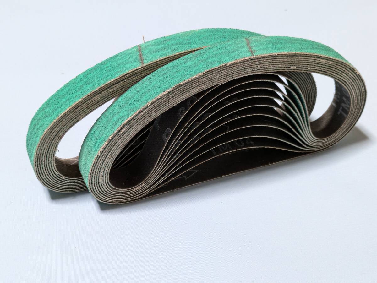 ベルトペーパー #120 幅20x520mm 20本 ベルトサンダー用替ジルコニアベルト研磨ペーパー. ..拍卖