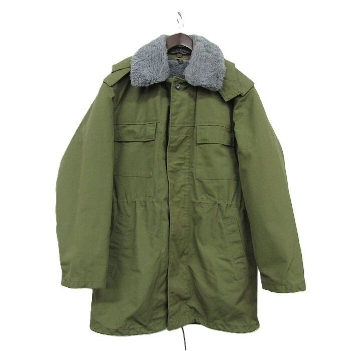 チェコ軍 サイズ ? フィールド パーカー ジャケット ボアライナー付 オリーブ 古着 ビンテージ ミリタリー 4JA1303拍卖