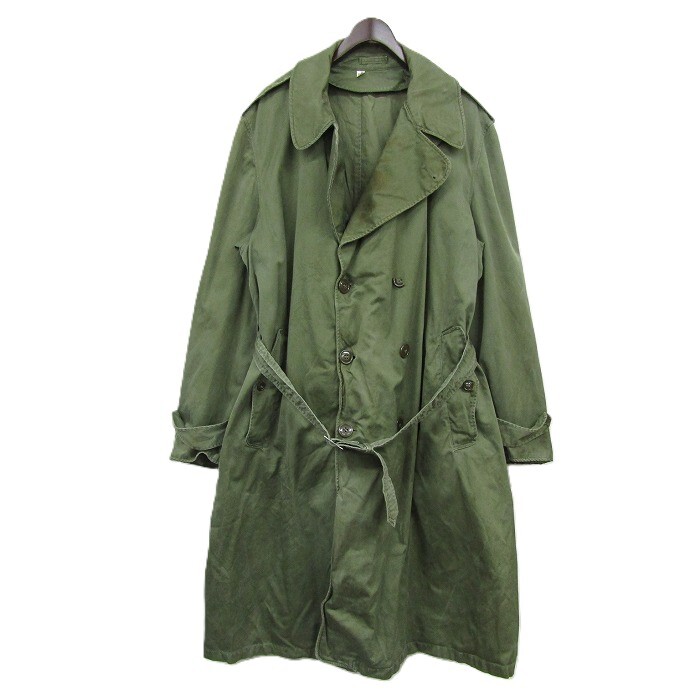 50s 米軍 サイズ R-XL U.S. ARMY OG-107 オーバー コート ロング ジャケット オリーブ グリーン ミリタリー 古着 ビンテージ 4JA3101拍卖