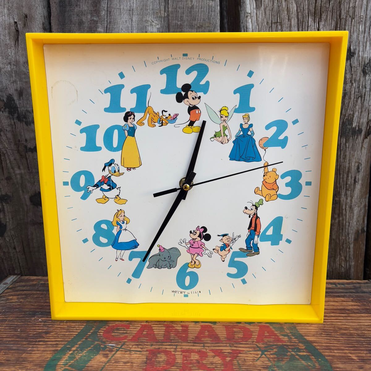 【USA vintage】WELBY by ELGIN Disney clock ディズニー 時計 アメリカ ビンテージ拍卖