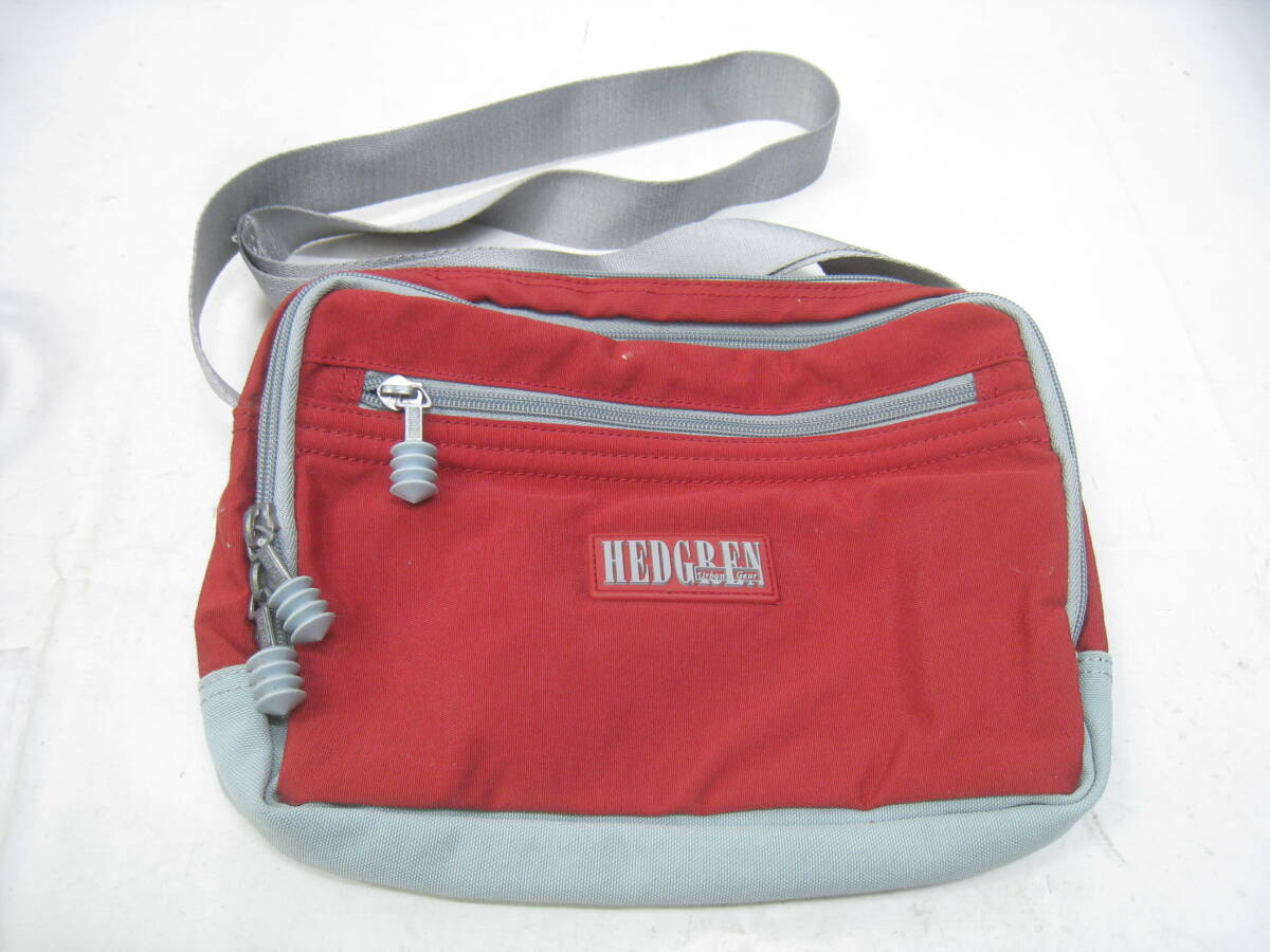 HEDGREN ヘデグレン ショルダーバッグ バッグ 鞄 かばん レッド×グレー 赤拍卖