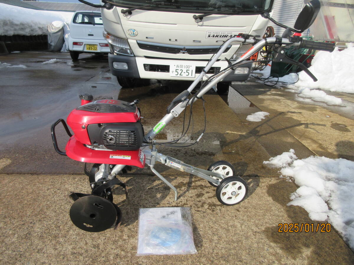 HONDA F220 KOMAME こまめ 耕運機 管理機 ティーラー 1回使用の極上中古機 取扱説明書付き 作動確認済み 移動車輪のオプション付き拍卖