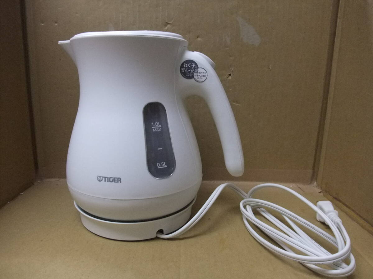 【中古品】タイガー電気ケトル わく子 PCL-A100‐WM  タイガー魔法瓶拍卖