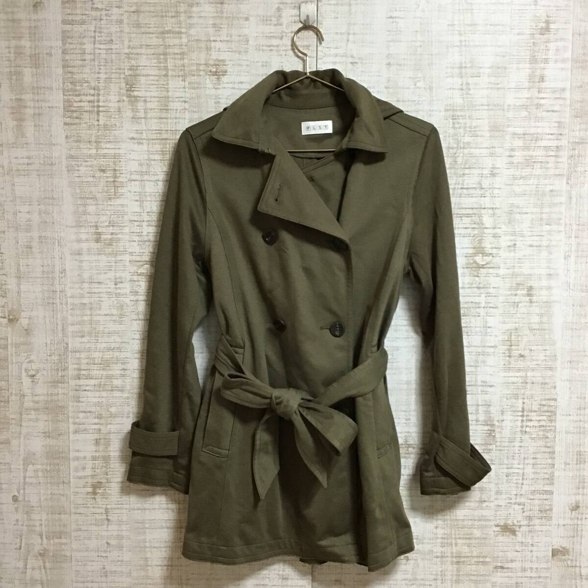 A452◇PLST|プラステ コート カーキ サイズS拍卖