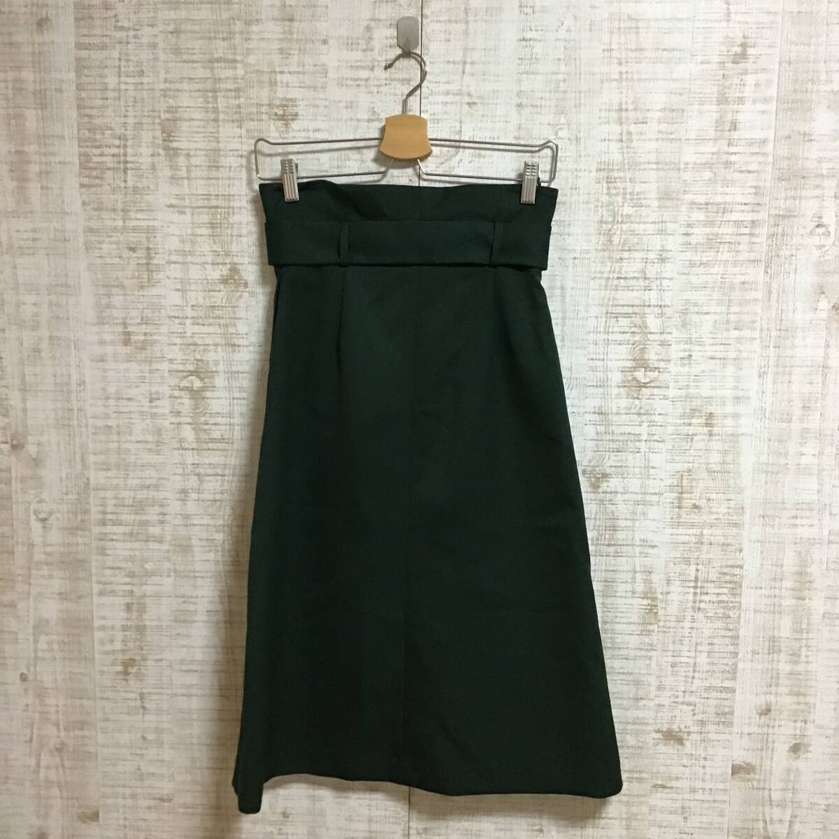 A551◇Spick&Span|スピックアンドスパン フレアスカート グリーン サイズXS拍卖