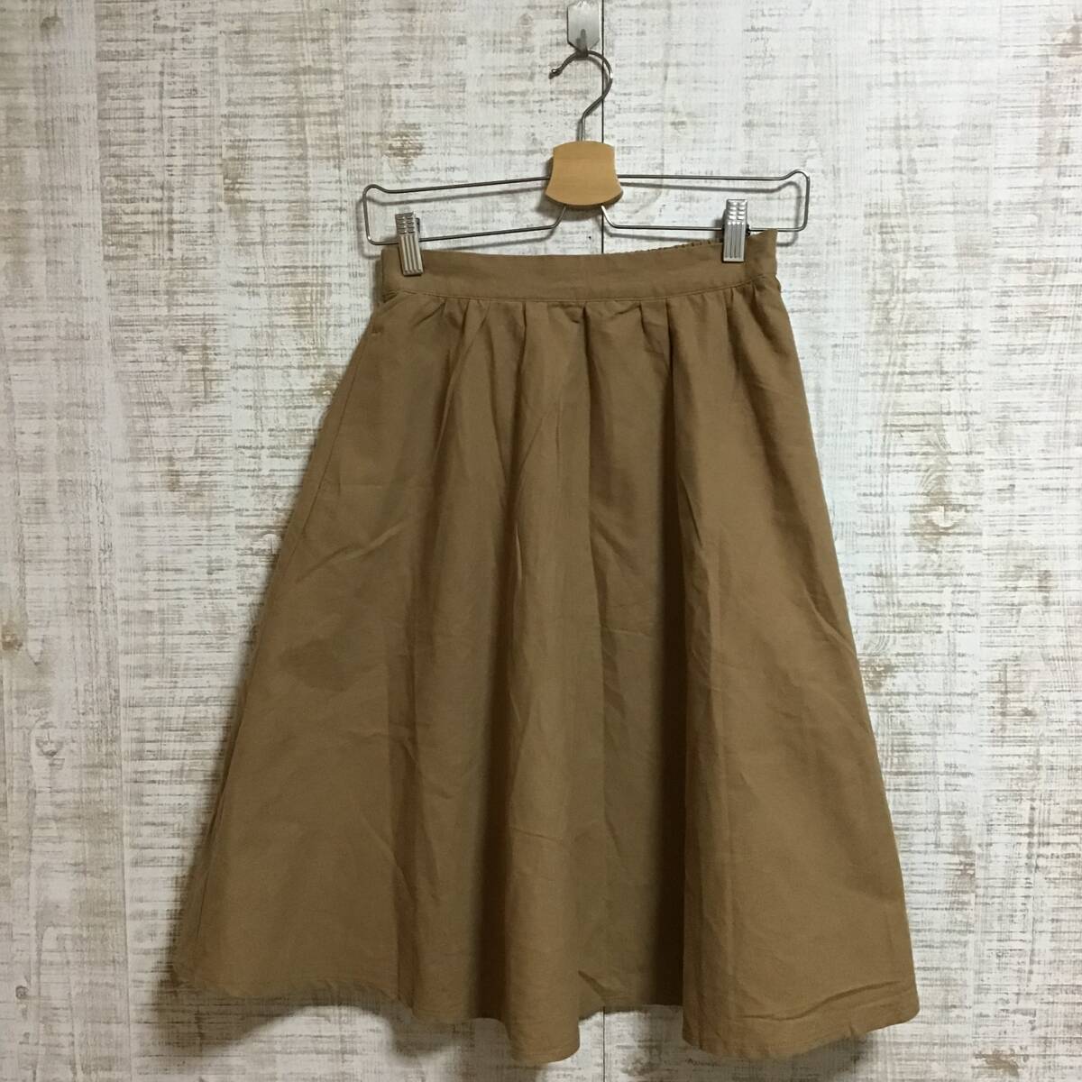 A457◇chocol raffine robe|ショコラフィネ ローブ フレアスカート ブラウン サイズF拍卖